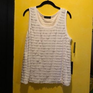 Brand new with White small ruffle tank